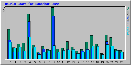 Hourly usage for December 2022